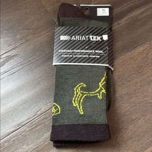 Ariat Merino Wool Mid-Calf Performance,seamless toe,arch support,odor control